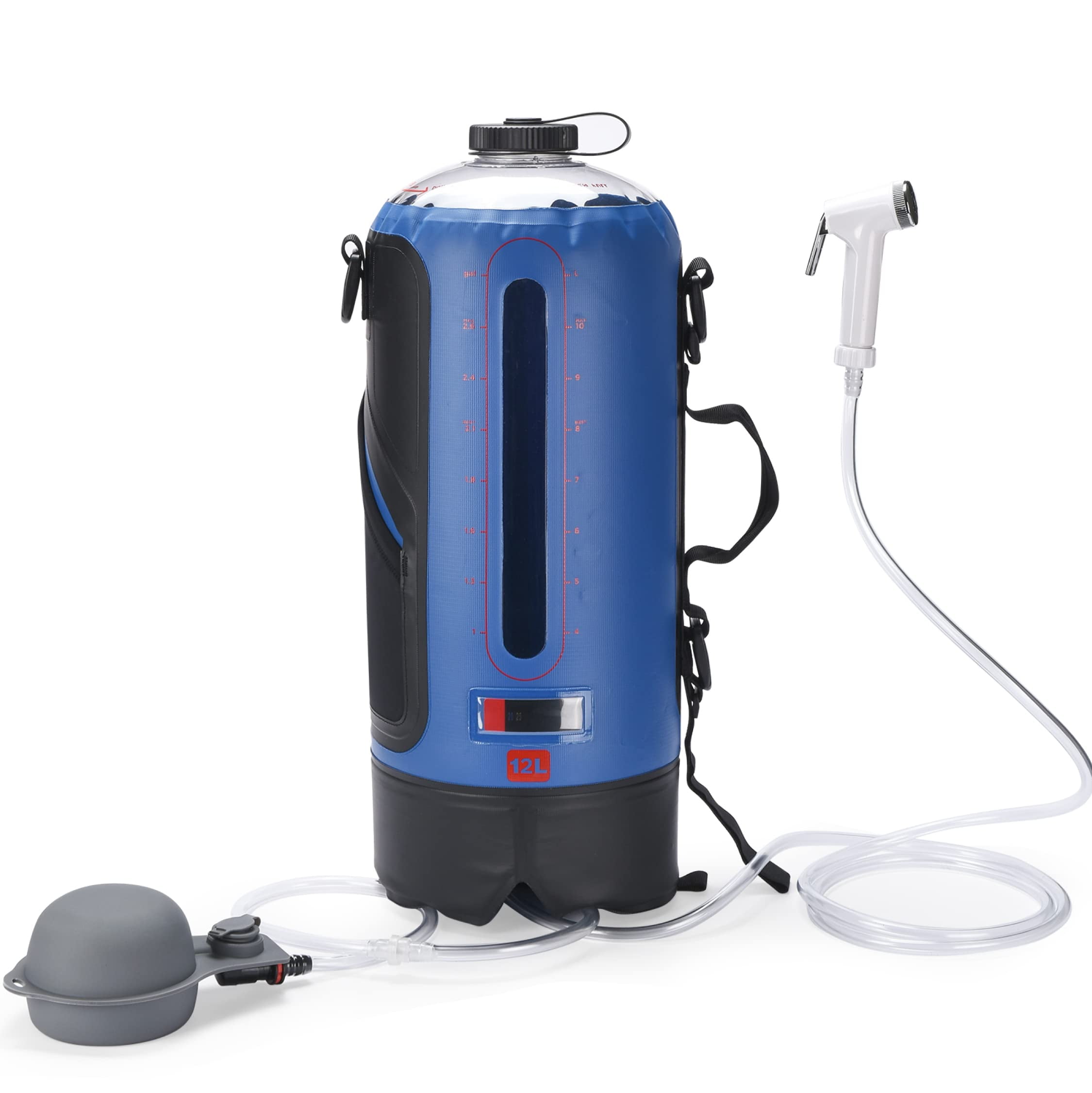 HappyPo Portable Camping Shower - Outdoor Camping Solar Shower Pump ...