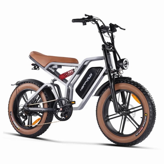 HappyRun 750W Electric Bike for Adults, 20" E-Mountain Bike 48V 18Ah UL2849
