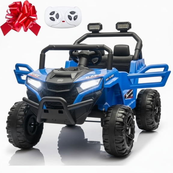 HappyToysWorld Kids Electric Off-Road Truck 12V Remote Control 4-Wheel Suspension Blue