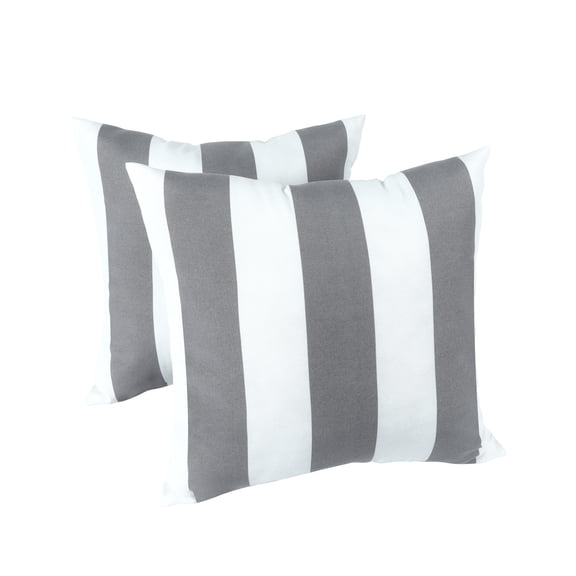 HappyToysWorld2 Pack Outdoor Throw Pillows 18x18 Inch, All-Weather Waterproof & UV Resistant Patio Cushions, Quick-Dry Fade-Proof Decorative Pillow Covers for Garden, Porch, Poolside & Deck Furniture