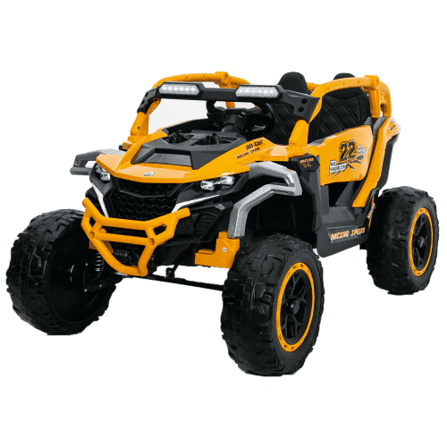 HappyToysWorld12V Kids Ride on Truck, Remote Control Electric Car with Front/Rear Shock Suspension, LED Lights & Music Player, 3-6 Years Old Toy Vehicle