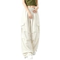thumbnail image 1 of HappyYEE Cargo Pants for Women Oversized Wide Leg Dance Bottoms Loose Fits Lightweight Fashion Sports Trousers Streetwear M, 1 of 7