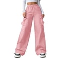 thumbnail image 1 of HappyYEE Cargo Pants for Women - Straight Leg Work Trousers with Multi Pockets - Relaxed Fits Casual Outdoor Hiking Bottoms L, 1 of 7