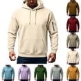 thumbnail image 1 of HappyYEE Men’s Fleece Hoodie Loose Drawstring Hooded Sweatshirt with Pockets Fall Long Sleeve Casual Pullover Tops 3XL, 1 of 6