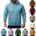 thumbnail image 1 of HappyYEE Men’s Fleece Hoodie Loose Drawstring Hooded Sweatshirt with Pockets Fall Long Sleeve Casual Pullover Tops M, 1 of 6