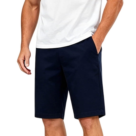 HappyYEE Plus Size Dress Shorts for Men, Straight Leg Breathable Casual Shorts, Summer Casual Business Work Bottoms M