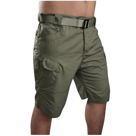 HappyYEE Plus Size Men’s Hiking Shorts, Knee Length Straight Leg Cargo Shorts, Outdoor Mountaineering Casual Bottoms 5XL