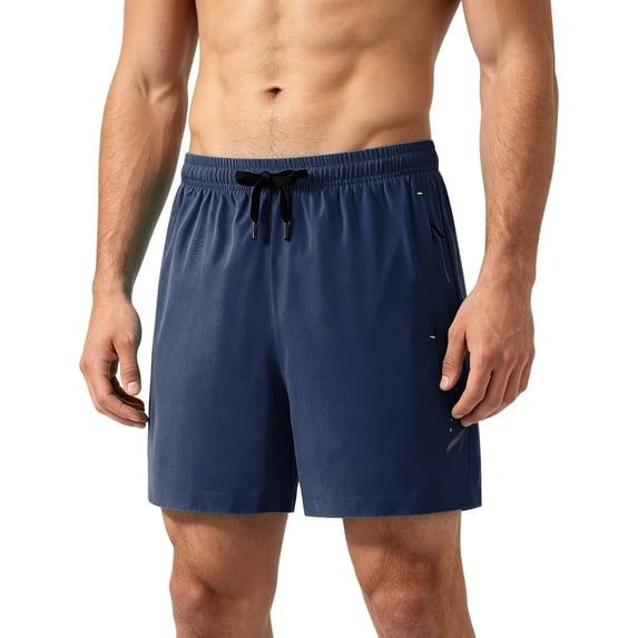 HappyYEE Summer Quick Dry Shorts for Men Drawstring Elastic Waist Loose Shorts Outdoor Sports Beach Bottoms with Pockets XXL
