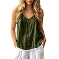thumbnail image 1 of HappyYEE Women’s Camisole Tops with Lace Trim, Adjustable Spaghetti Strap Sleeveless Tops, Regular Fits Fashion Versatile Cami Tops Green-a S, 1 of 8