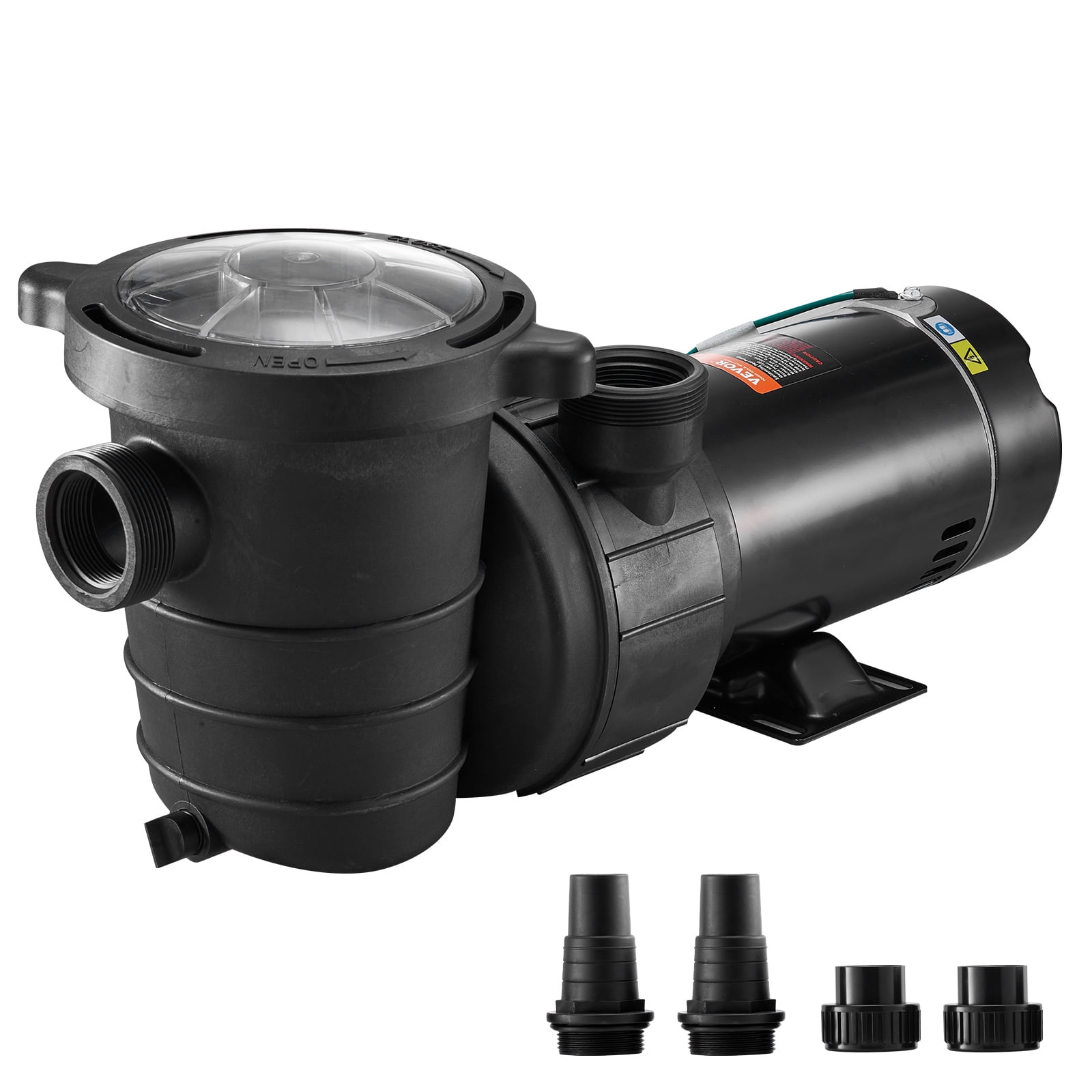 Happybuy 2HP Swimming Pool Pump, 1500W with Strainer, 5400GPH Max Flow, ETL Certified