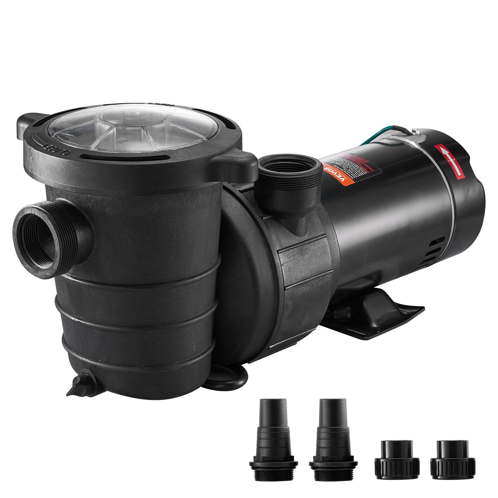 VEVOR Black 2-HP Copper Motor Swimming Pool Pump