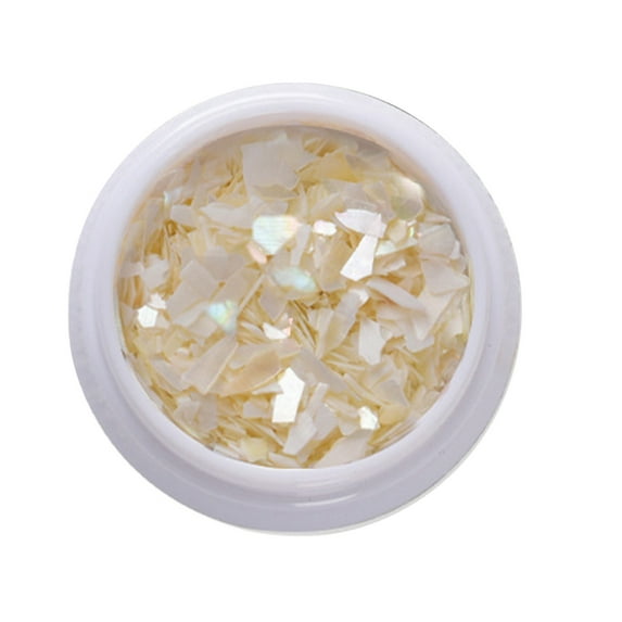 Happydeer 1 Box Nail Shells Irregular 3D Effect Flashing Crushed Stone Decorative Nail Art Decoration Phantom Color Natural Abalone Shell Pieces Nail Art Flakes for Salon