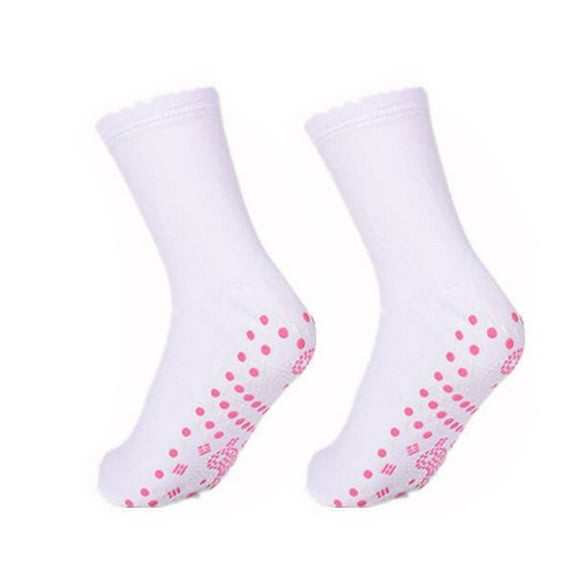 Happydeer 1 Pair Heated Socks Self-Heating Release Fatigue Lightweight Tourmaline Comfortable Breathable Massage Socks for Men Women