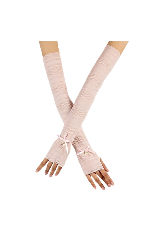 1 Pair Sunscreen Cuff Anti-slip Windproof UV Protection No Stuffiness Long Arm Sleeve for Summer