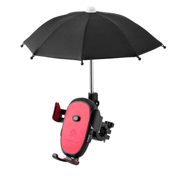 Happydeer 1 Set Bike Phone Mount Umbrella Waterproof Anti-scratch Angle Adjustable Riding Phone Holder Umbrella for Bicycle