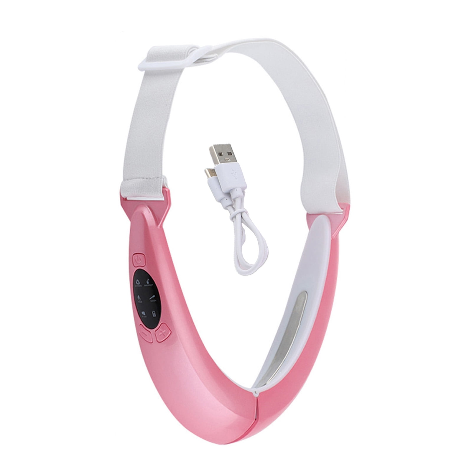 Happydeer 1 Set Face Slimming Device Skin Firming Reduce Double Chin Micro Current Red Blue Light Face-lifting V Face Massager Female Supply