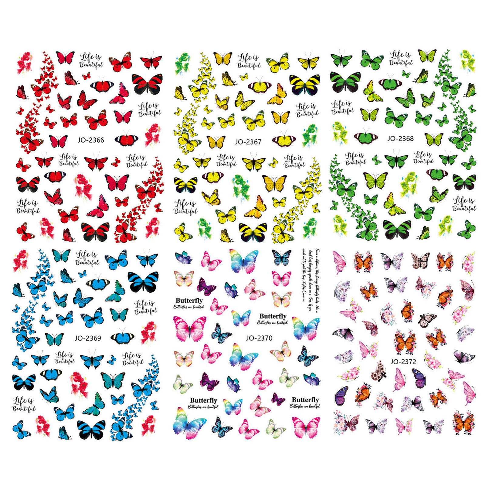 Happydeer 1 Set Nail Sticker Large Quantity Diverse Patterns Removable