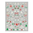Happydeer 1 Sheet Nail Sticker Christmas Theme Design LongLasting Eco
