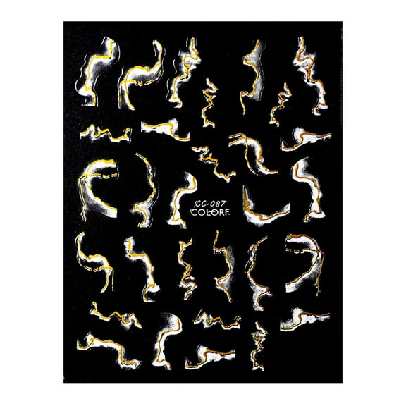 Happydeer 1 Sheet Ultra-Thin Removable Self Adhesive Nail Sticker Marble Ink Blooming Abstract Manicure Sticker Nail Supplies