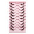 thumbnail image 1 of Happydeer 10 Pairs Half Fake Lashes Natural Curl Wispy Thick 3D Effect Removable Simulated Eyelash Planting Reusable Women Artificial Fiber Eyelashes Extension Makeup Supplies, 1 of 13