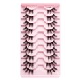 thumbnail image 1 of Happydeer 10 Pairs Half Fake Lashes Natural Curl Wispy Thick 3D Effect Removable Simulated Eyelash Planting Reusable Women Artificial Fiber Eyelashes Extension Makeup Supplies, 1 of 13
