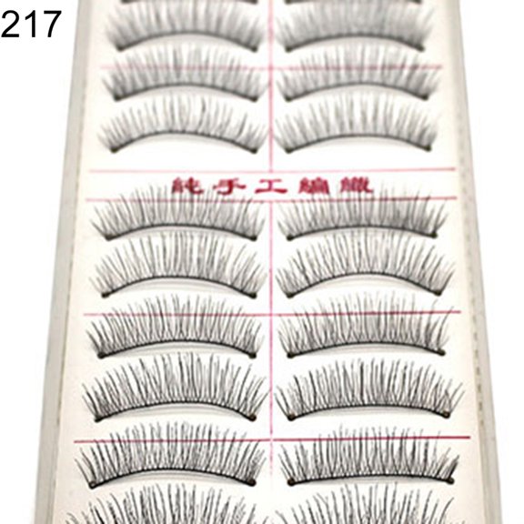 Happydeer 10 Pairs Handmade Fashion Natural Thick Long False Eyelashes Eye Lashes Makeup for Daily Life