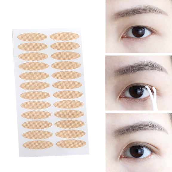 Happydeer 10 Sheets Double Eyelid Sticker Strong Stickiness Mesh Breathable Natural Flesh Color Makeup Tool Seamless Double Eyelid Styling Tape for Girl