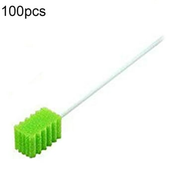 Happydeer 100/200Pcs Sponge Oral Swabs Odor Remover Cleaning Tongue Tartar Cleansing Stick
