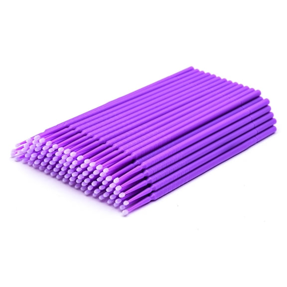 Happydeer 100Pcs Disposable Micro Eyelash Extension Applicator Mascara Brush Stick Swabs