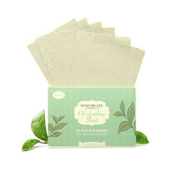 Happydeer 100Pcs Facial Oil Absorbing Paper Plant Fibres Breathable Make up Blotting Sheet
