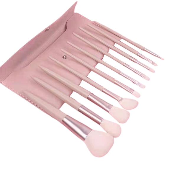 Happydeer 10Pcs Makeup Brush Professional Skin-affinity Lightweight Concealer Blush Loose Powder Brush for Beauty Salon