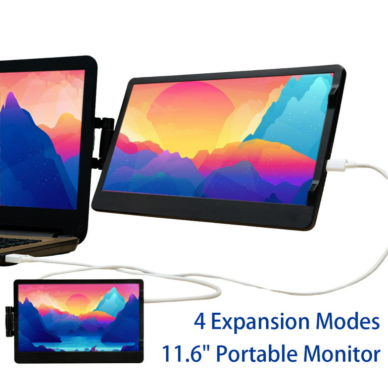 Happydeer 11.6 Laptop Screen Extender,Laptop Extra Monitor,Laptop Extended Monitor  Portable,IPS Portable Monitor for Laptop 