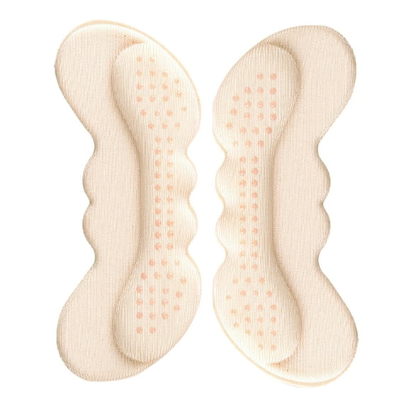 Happydeer 1Pair Invisible Heel Sticker Perfect Fitting Sweat-absorbing Soft Sponge Breathable Shock Absorption Tailorable Heel Cushion Pads Insoles for Running