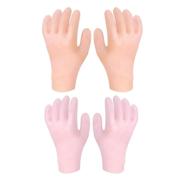 Happydeer 2 Pairs Moisturizing Gloves Waterproof Reusable Leakproof Elastic Repairing Softening Dry Cracked Hands Women Lotion Gel Spa Gloves