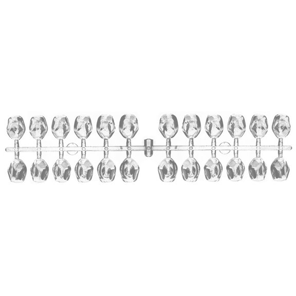 Happydeer 24Pcs/Set Nail Display Tip Various Shapes High Transparent Lightweight Nail Art Tips Display Practice Sticks for Manicure