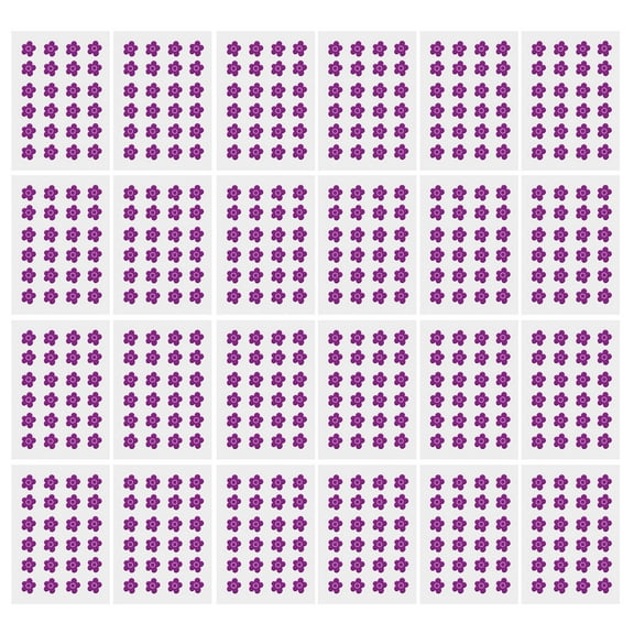 Happydeer 24Pcs UV Detection Sticker Flower Shape Sunblock Patches Color Changing UV Protection Stickers for Outdoor