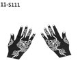 thumbnail image 1 of Happydeer 2Pcs Cool Temporary Flower Pattern Hand Art Decal Tattoo Sticker for Nightclubs, 1 of 12