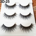 thumbnail image 1 of Happydeer 3Pairs Natural Thick 3D False Eyelashes Makeup Fake Cross Eye Lashes Extensions, 1 of 13