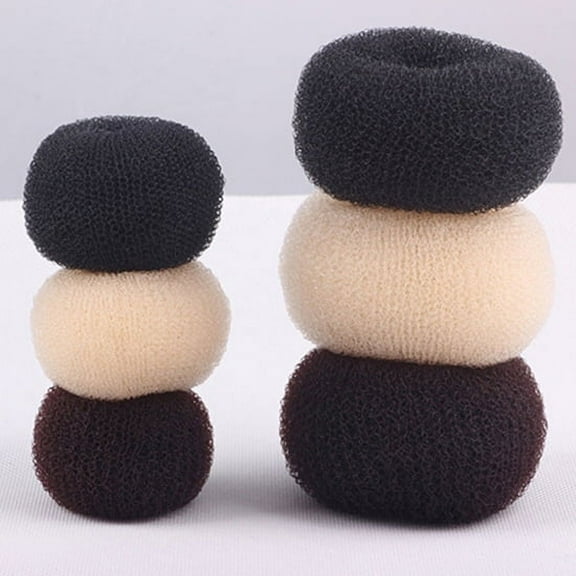 Happydeer 3pcs Women Magic Donut Hair Ring Bun Former Shaper Hair Styler Tie Updo Maker Tools L