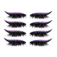 thumbnail image 1 of Happydeer 4 Pairs False Eyelashes Reusable 2 in 1 Eyelash Artificial Fiber Instant Winged Outline Glitter Eyeliner Stickers for Women, 1 of 13