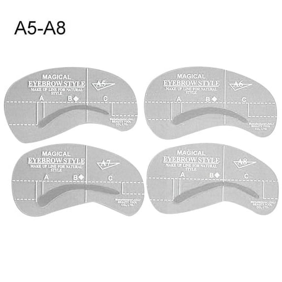 Happydeer 4 Styles Grooming Stencil Kit Make Up Shaping DIY Beauty Eyebrow Template Tools