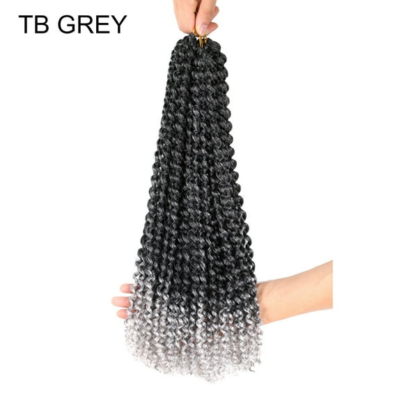 Happydeer 45cm Twist Crochet Braids Water Wave Curly Wavy Wig Synthetic Hair Extension