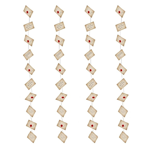 Happydeer 4Pcs Magic Wizard Floating Acceptance Letters Banners Hallloween Birthday Party Decoration 40Pcs Floating Letters Hanging Banner (Type B)