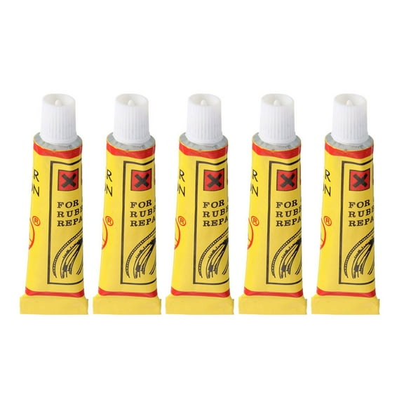 Happydeer 5Pcs Bike Bicycle Tire Inner Tube Patches Glue Rubber Puncture Repair Tools