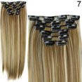 thumbnail image 1 of Happydeer 6Pcs High Temperature Fiber Clip Hair Extension Straight Heat Resistant Wig, 1 of 13