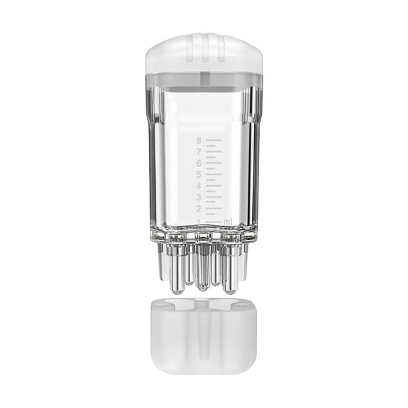 Happydeer 8ML Hair Oil Applicator with Precise Scale Scalp Massage Applicator Comb Clear Portable Hair Serum Oiling Dispenser Brush Hair Root Application Comb