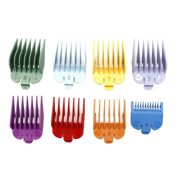 Happydeer 8Pcs 3-25mm Hair Clipper Limit Combs Size Guide Attachments Haircutting Tool