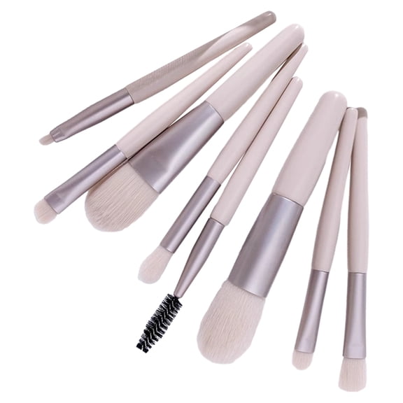 Happydeer 8Pcs Set Makeup Brushes Soft Bristles Blend Blush Lip Nose Shadow Eyeshadow Eyebrow Lash Brush Set for Beginner