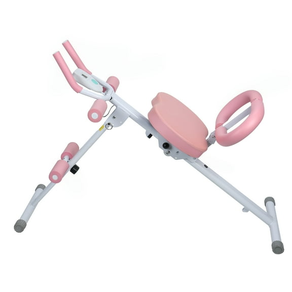 Happydeer Ab Machine with LCD Data Display Screen, 5 Levels Height Adjustments Abdominal Trainer, Full Body Workout Abdominal Exercise Machine, Thickened Foam Handle