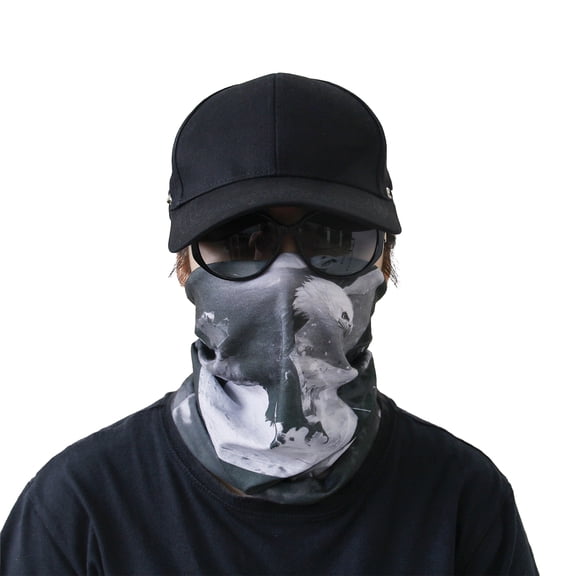 Happydeer Anti-UV Cycling Bandana for Men & Women Breathable Half Coverage Printed Face Scarf Sun Protection Neck & Face Shield for Outdoor Sports Riding Fishing Hiking